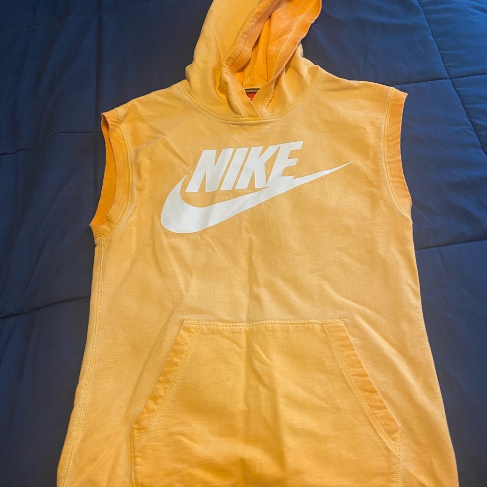 Nike sleeveless hoodie. XS. Orangish